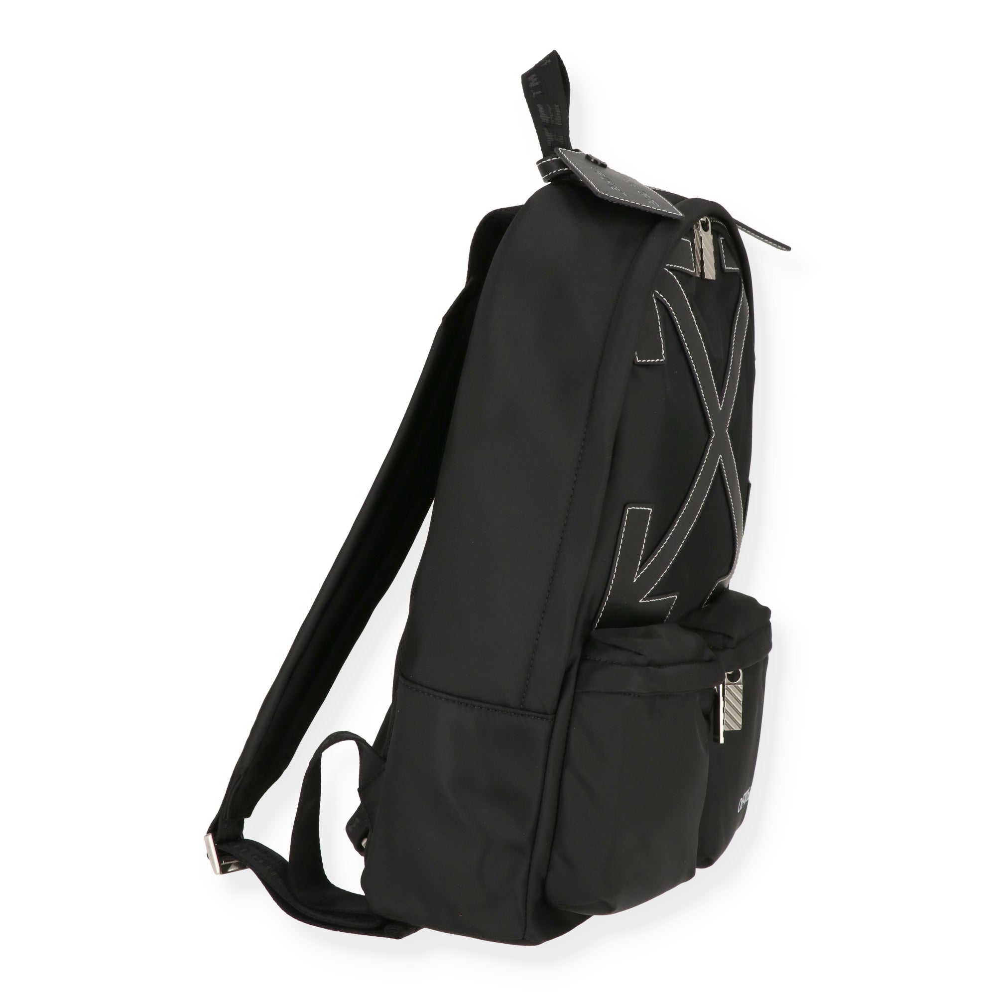 Off White Mens Black Backpack