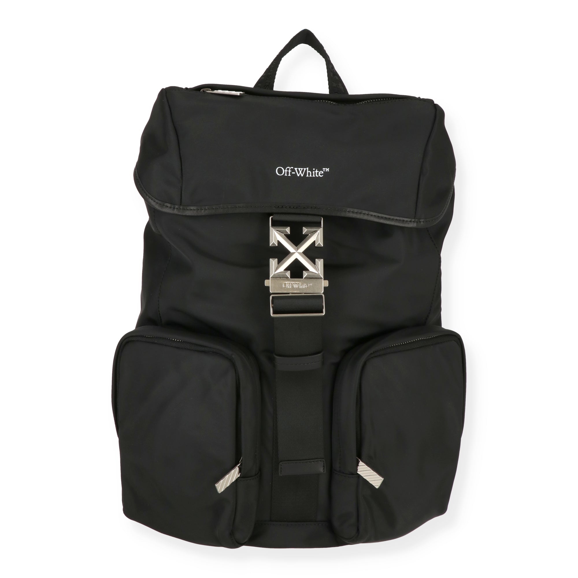Off White Mens Black Backpack