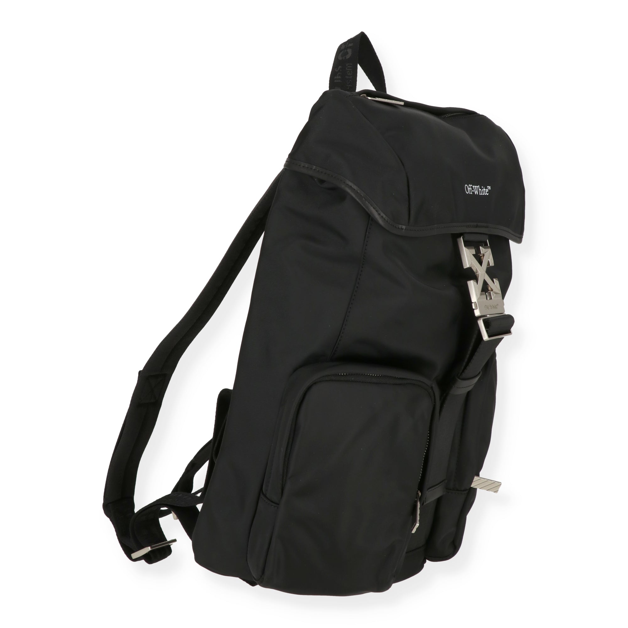 Off White Mens Black Backpack