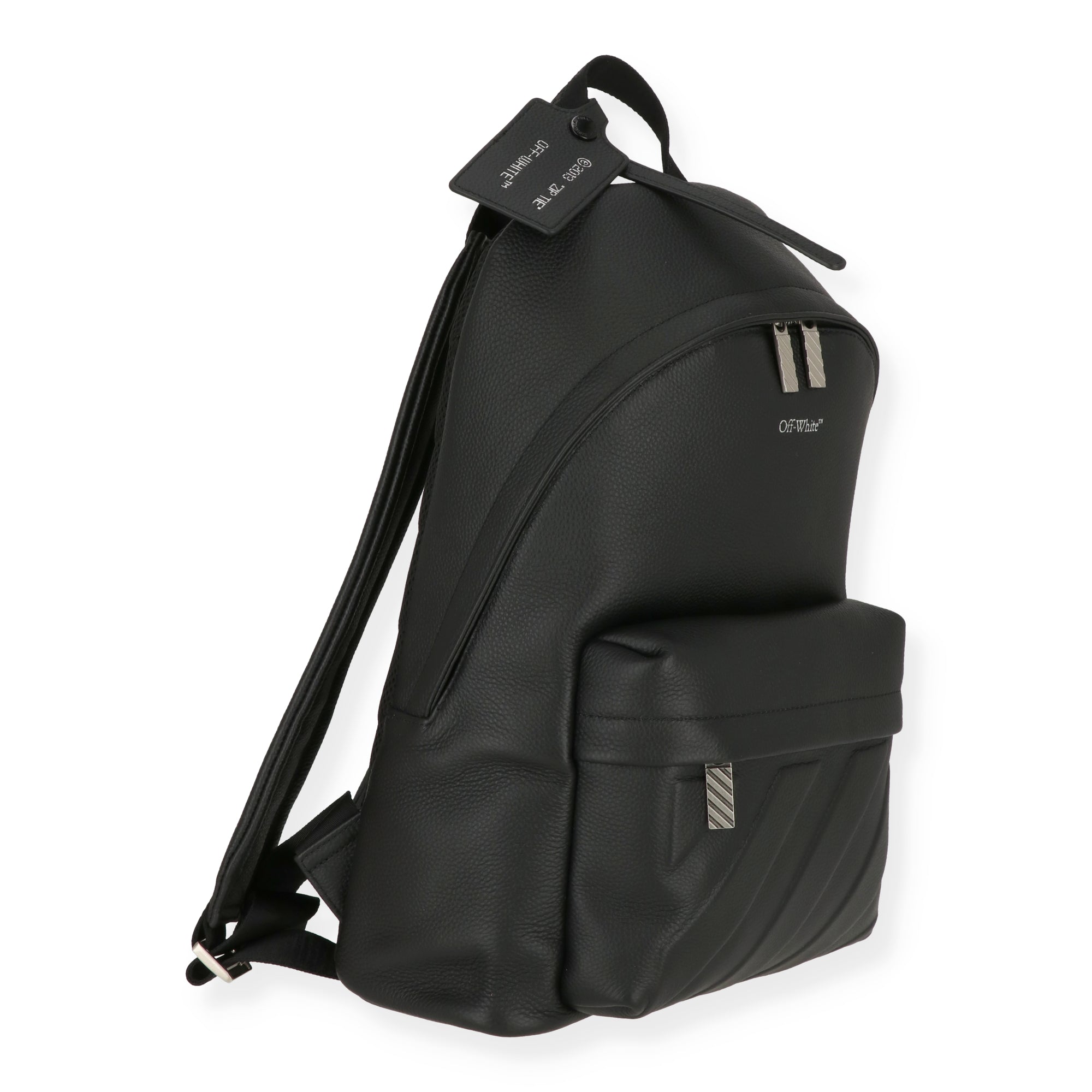 Off White Mens Black Backpack