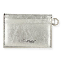 Off White Womens Silver Card Holder