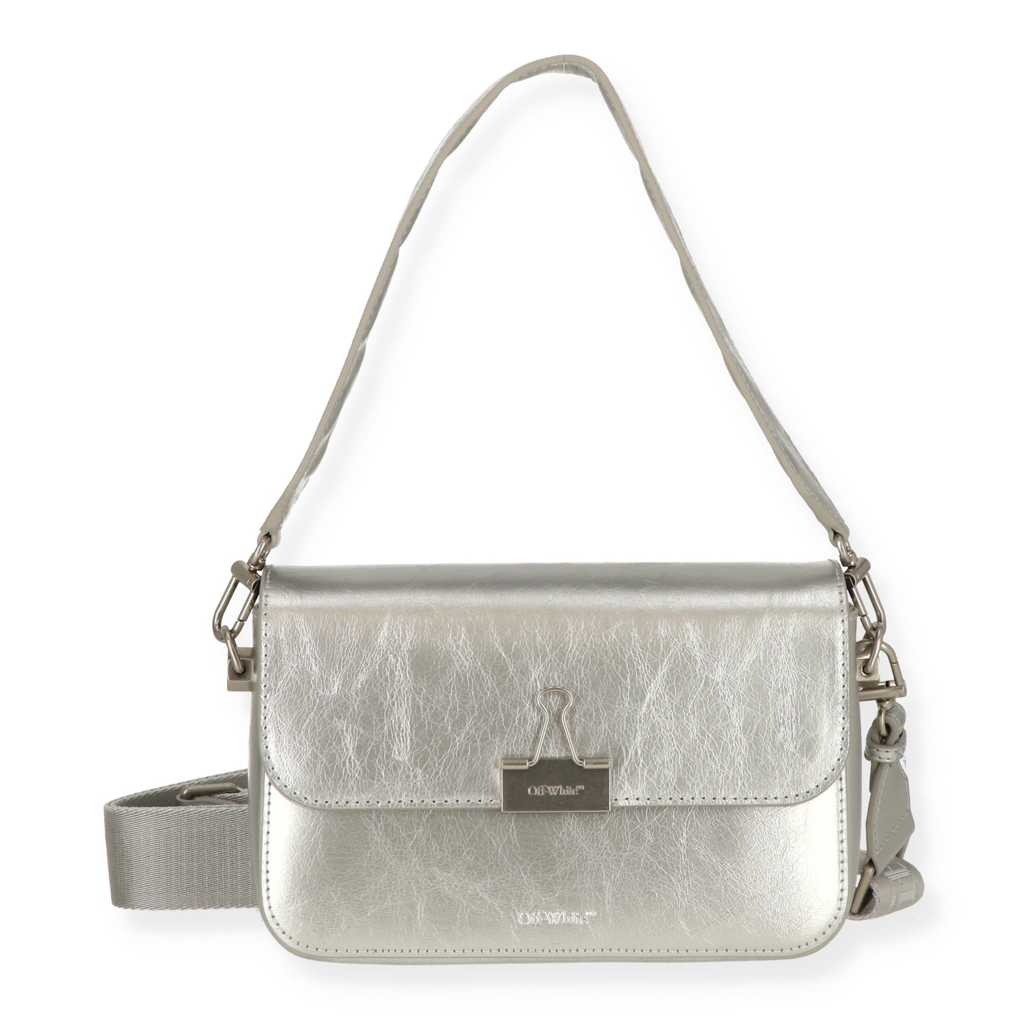 OFFWHITE Off White Womens Silver Shoulder Bag