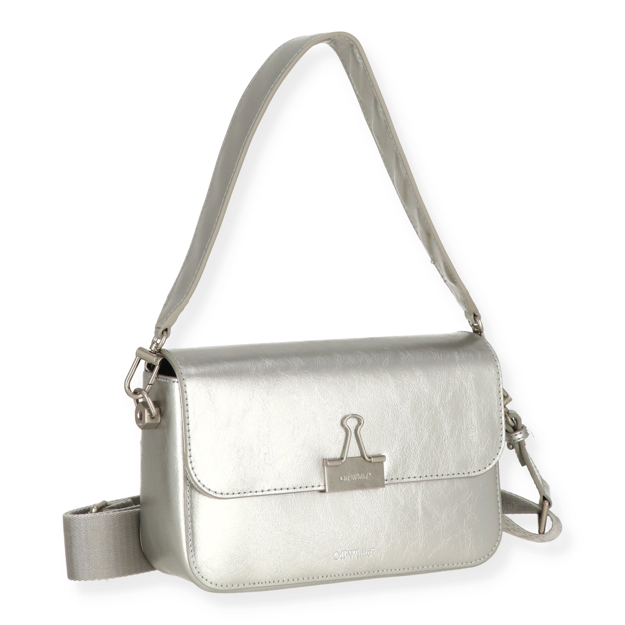OFFWHITE Off White Womens Silver Shoulder Bag