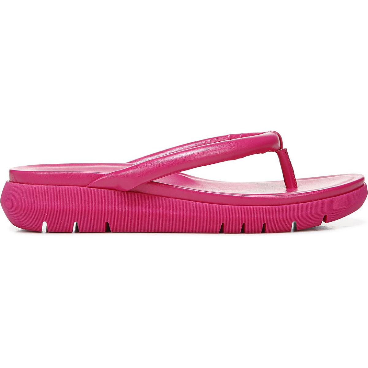 Lovelle Womens Faux Leather Slip On Wedge Sandals