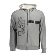 Cavalli Class Sweatshirt With Zip Man Gray