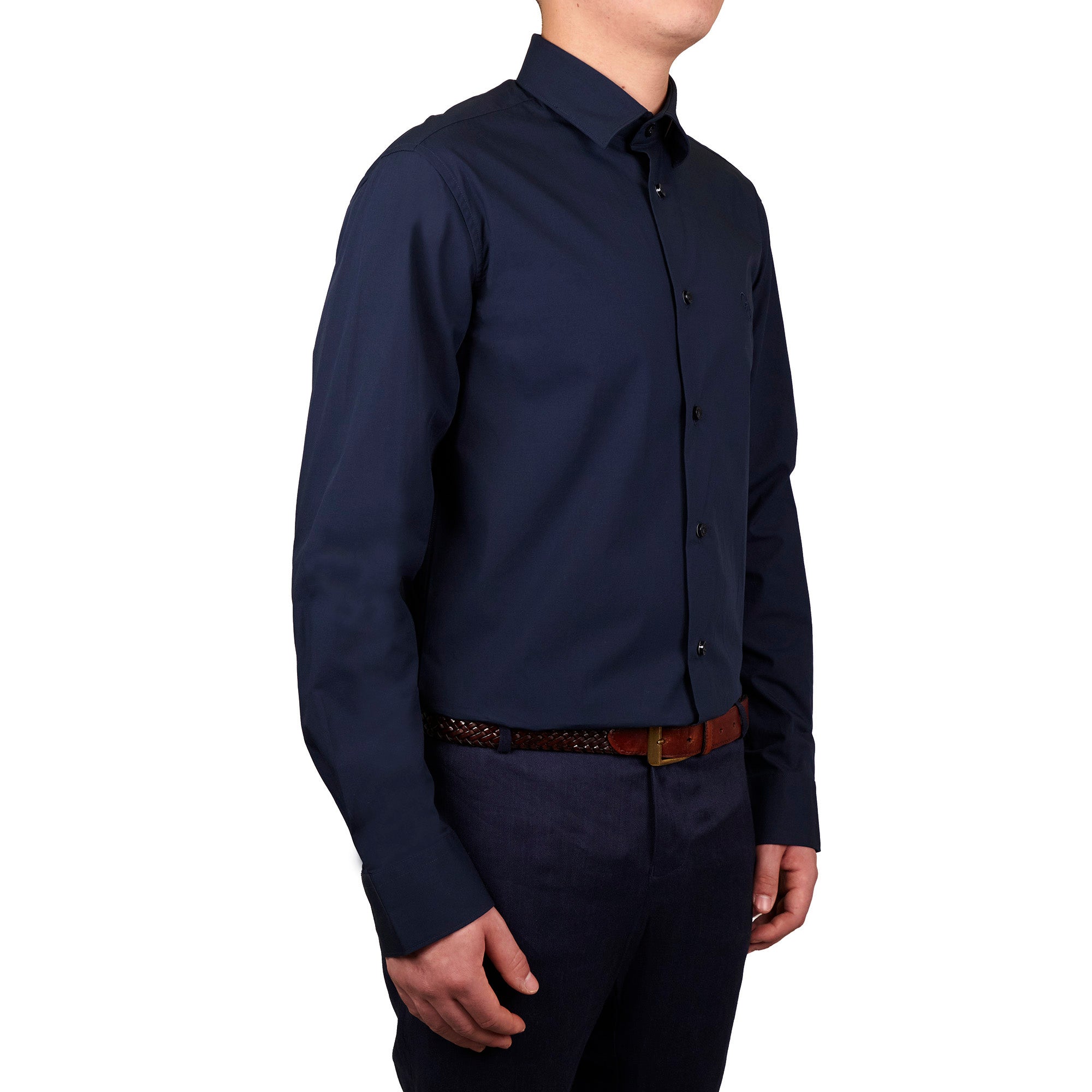Cavalli Class Mens Navy Dress Shirt