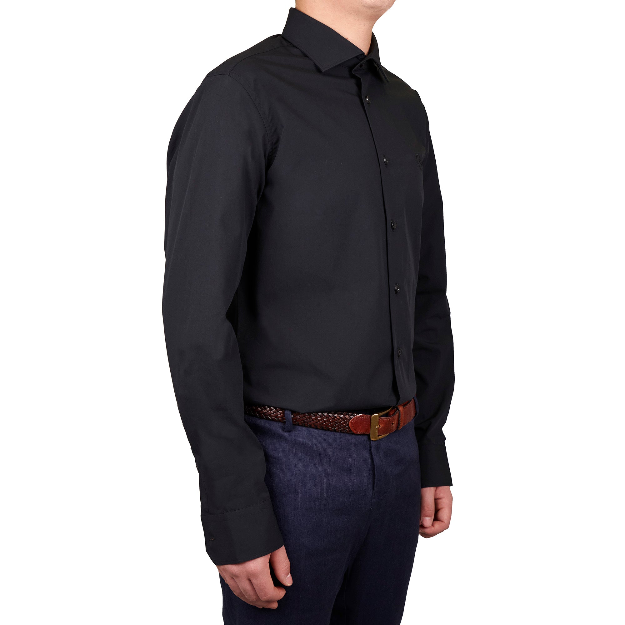 Cavalli Class Mens Black Dress Shirt W Logo
