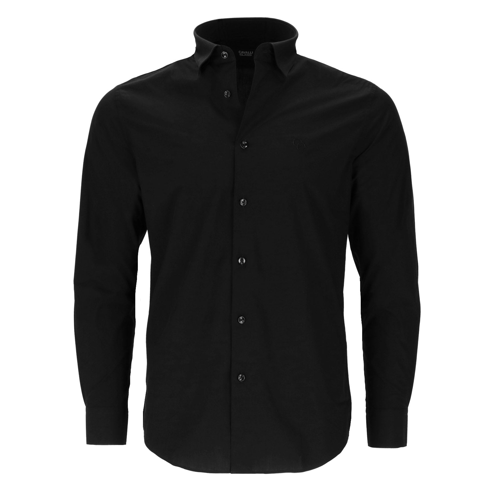 Cavalli Class Mens Black Dress Shirt Black