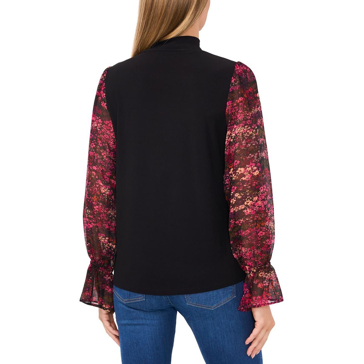 X's and Bows Womens Sheer Polyester Blouse