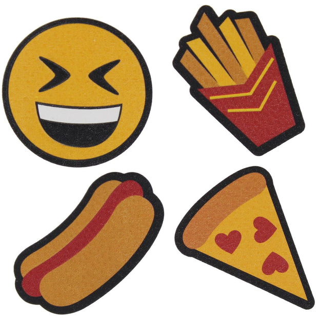 Emoji  Womens Hotdog Fries Pizza Adhesive Stickers