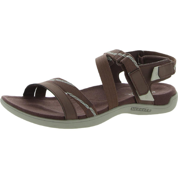 District Mendi Backstrap Womens Leather Comfort Flat Sandals