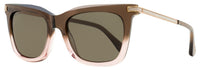 Jimmy Choo Rectangular Sunglasses Olye 08M70 Brown-Nude/Gold 52mm Brown-Nude Gold