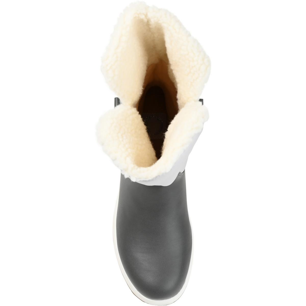 PIPPAH Womens Comfy Duck toe Mid-Calf Boots
