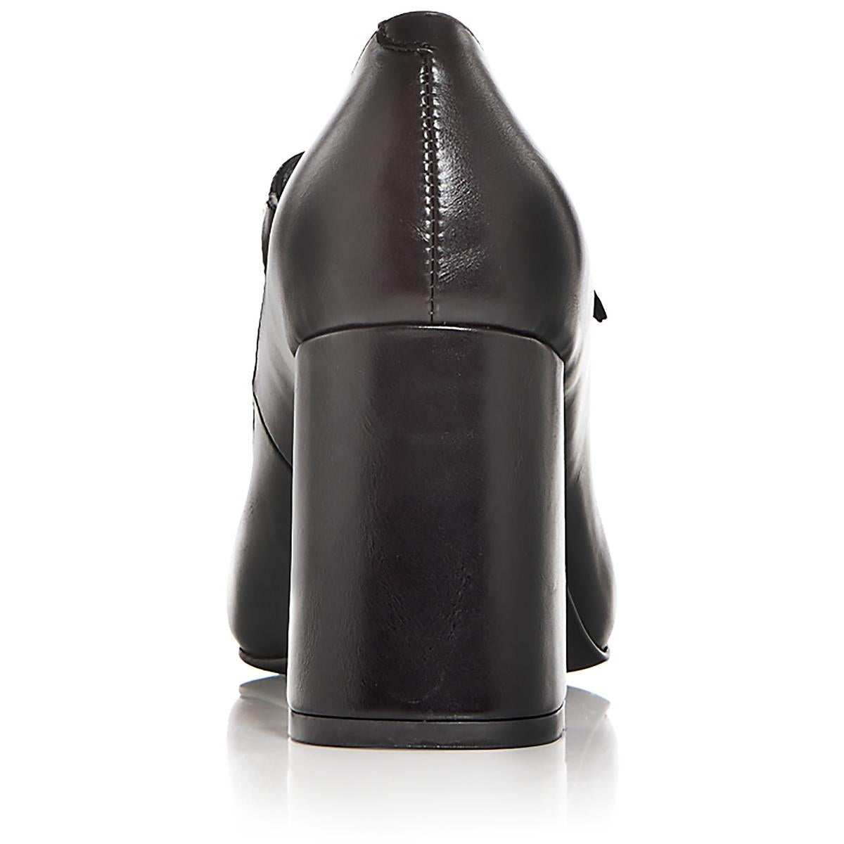 Womens Block Heel Faux Leather Mary Jane Heels