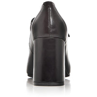 Womens Block Heel Faux Leather Mary Jane Heels