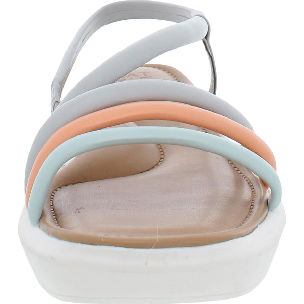 Hobby Womens Strappy Square Toe Wedge Sandals