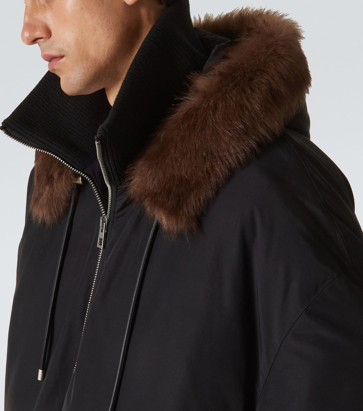 LOEWE Loewe Men Shearling-Trimmed Cotton-Blend Jacket