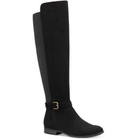 Kimmball Womens Solid Tall Over-The-Knee Boots Black Micro