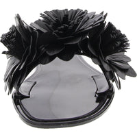 Womens Rosette Manmade Jelly Sandals
