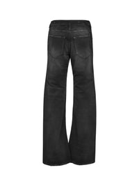 Balenciaga Women Blue Cotton Denim Curved Waist Jeans