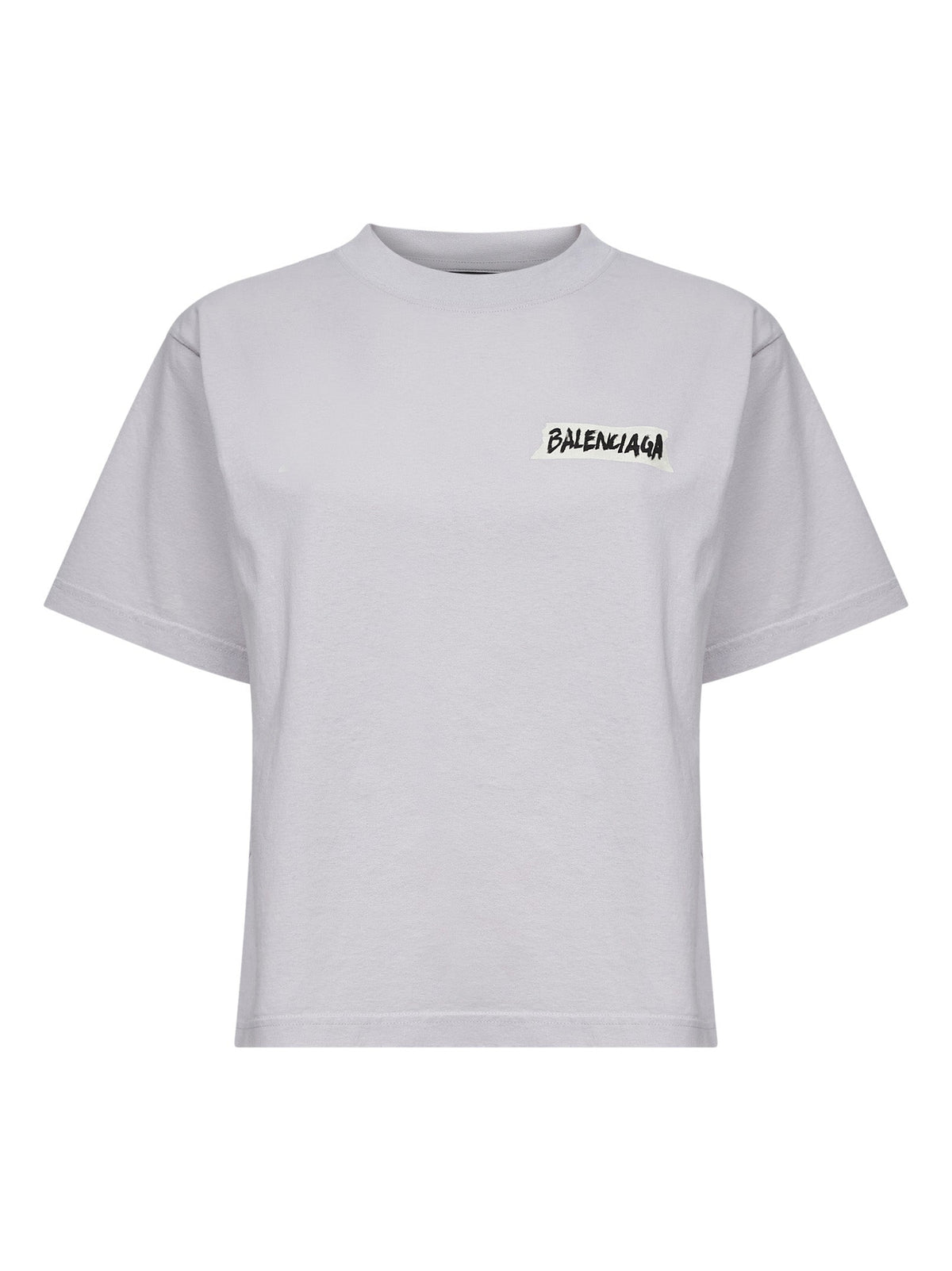 Balenciaga Women Dirty White Masking Tape T-Shirt Medium Fit