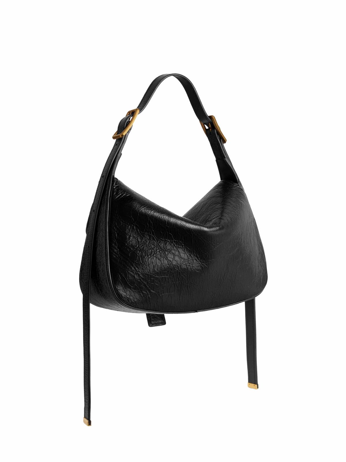 Balenciaga Women Black Clicca Shoulder Bag Medium Shoulder Bag
