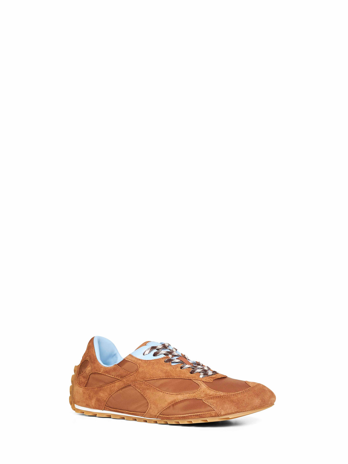 Bottega Veneta Men Amber Suede And Nylon Orbit Flash Sneakers