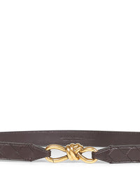Bottega Veneta Women Fondant Intrecciato Nappa Leather Andiamo Belt