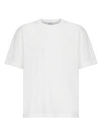 Bottega Veneta Men Chalk Cotton Jersey T-Shirt With Intrecciato Patch