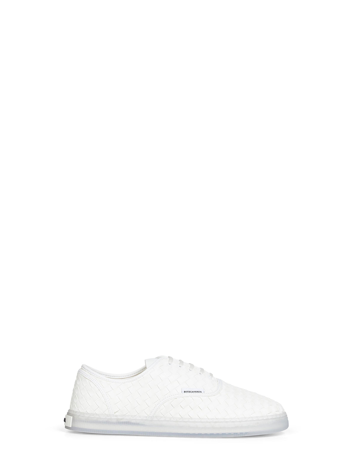 Bottega Veneta Men White Intrecciato Nappa Leather Serena Sneakers