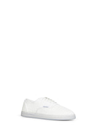 Bottega Veneta Men White Intrecciato Nappa Leather Serena Sneakers