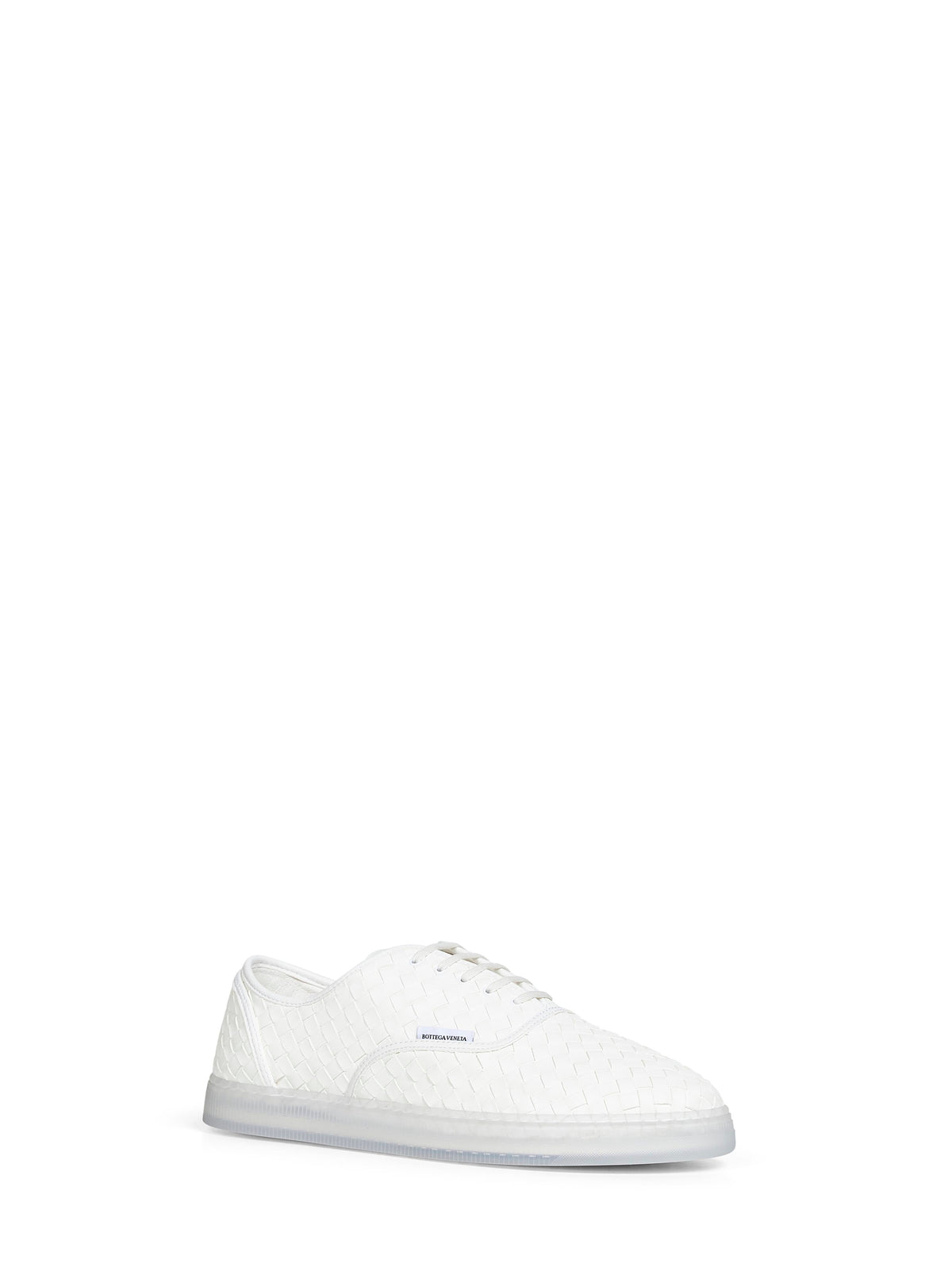 Bottega Veneta Men White Intrecciato Nappa Leather Serena Sneakers