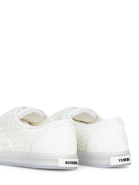 Bottega Veneta Men White Intrecciato Nappa Leather Serena Sneakers
