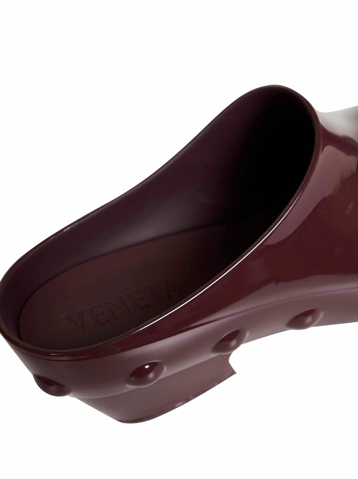 Bottega Veneta Women Deep Mahogany Rubber Gondola Clogs