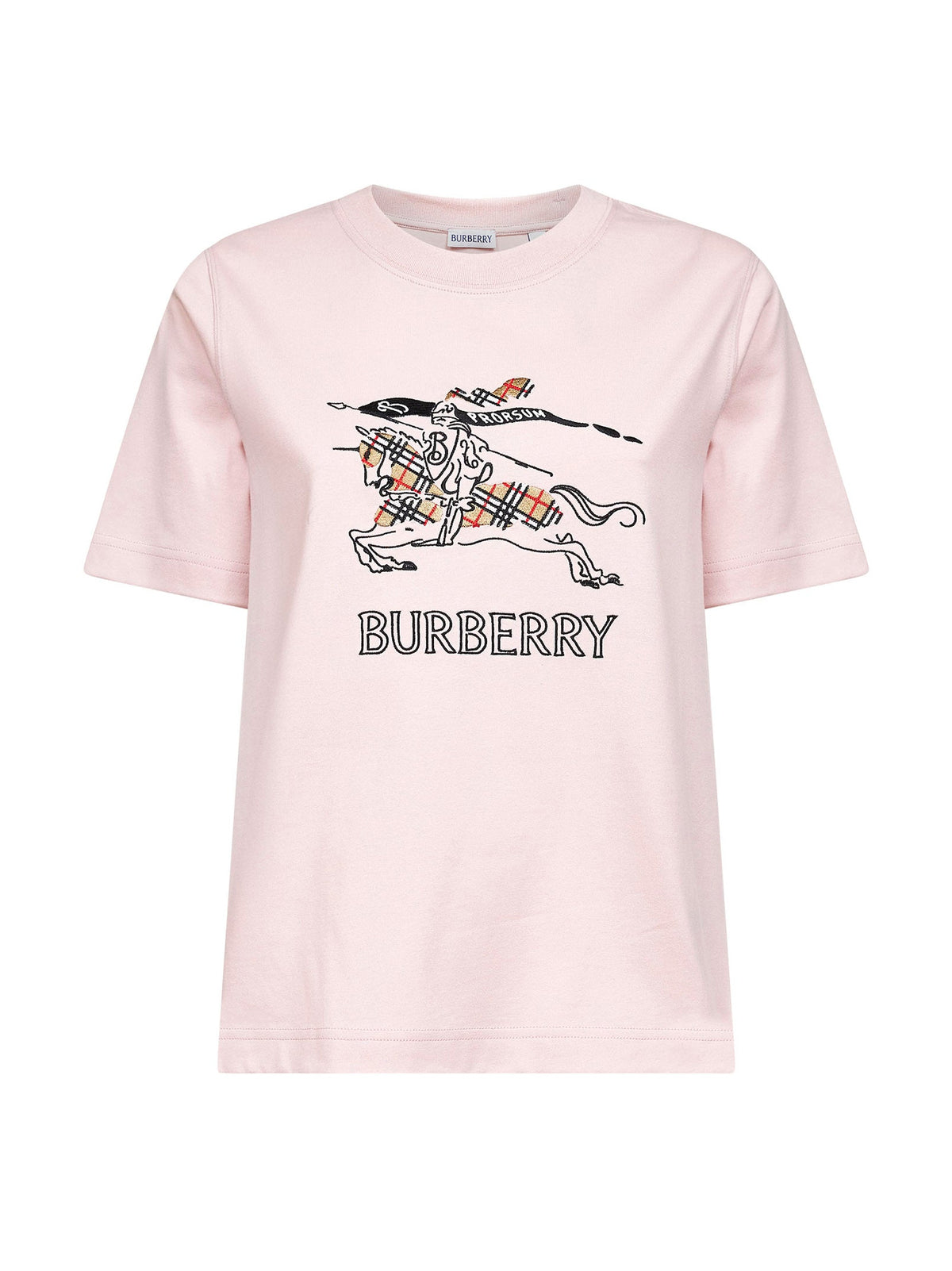 Burberry Women Pink Cotton Ekd Sketch T-Shirt