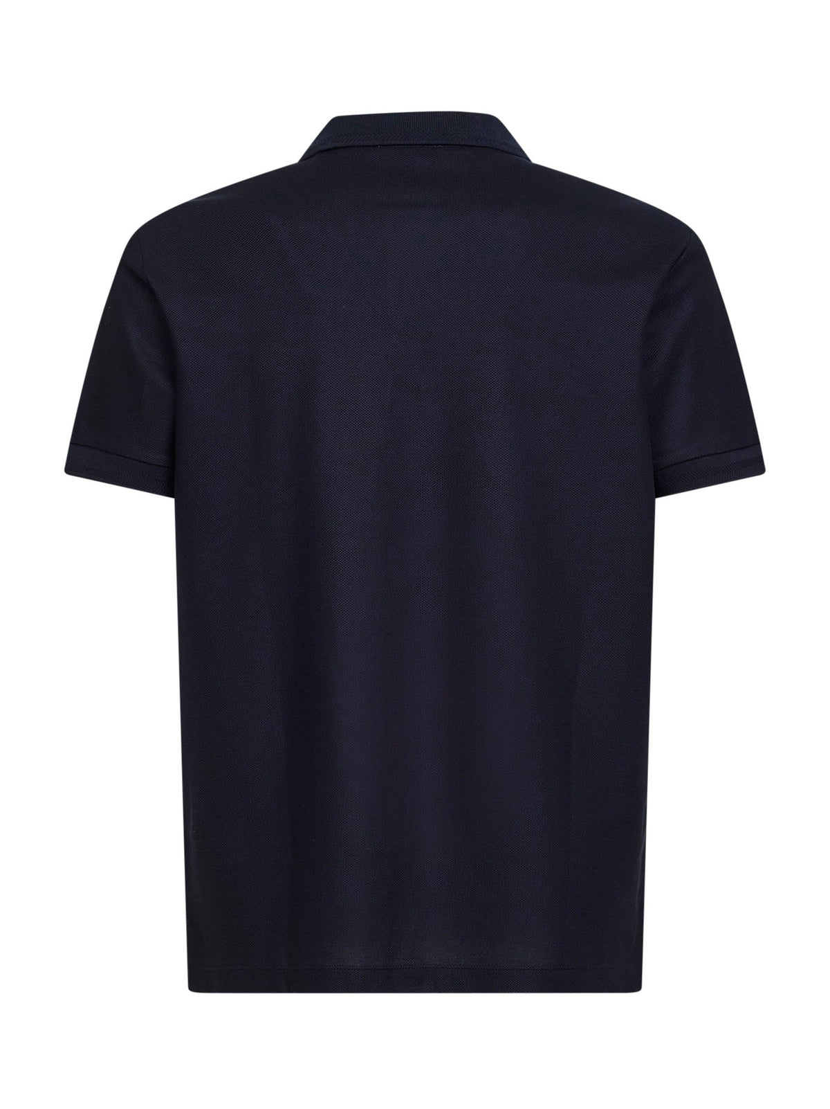Burberry Men Blue Cotton Pique Polo Shirt With Embroidered Equestrian Knight Design