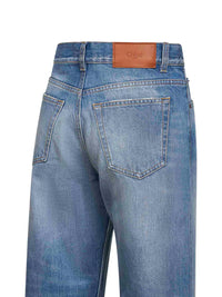 Chloé Women Dream Blue Denim High-Rise Cropped Jeans