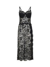 Dolce & Gabbana Women Black Cordonetto Lace Midi Dress