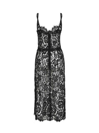 Dolce & Gabbana Women Black Cordonetto Lace Midi Dress