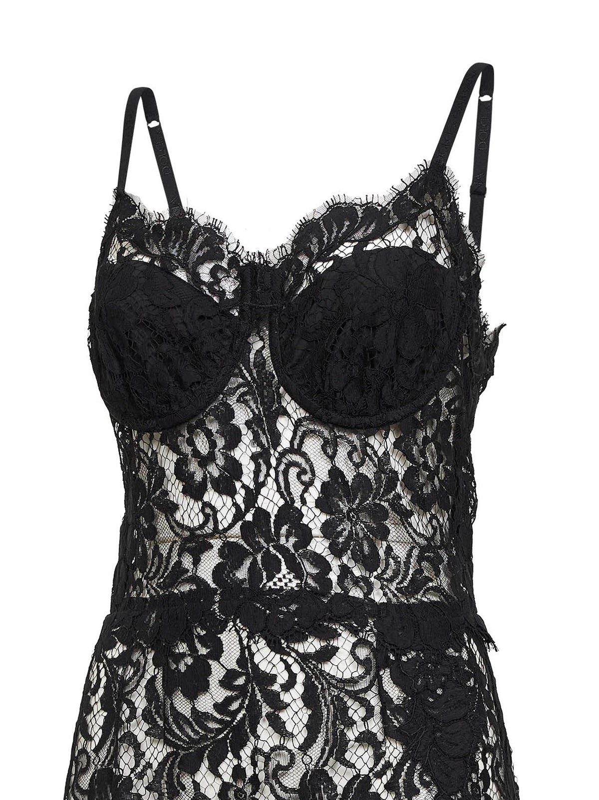 Dolce & Gabbana Women Black Cordonetto Lace Midi Dress