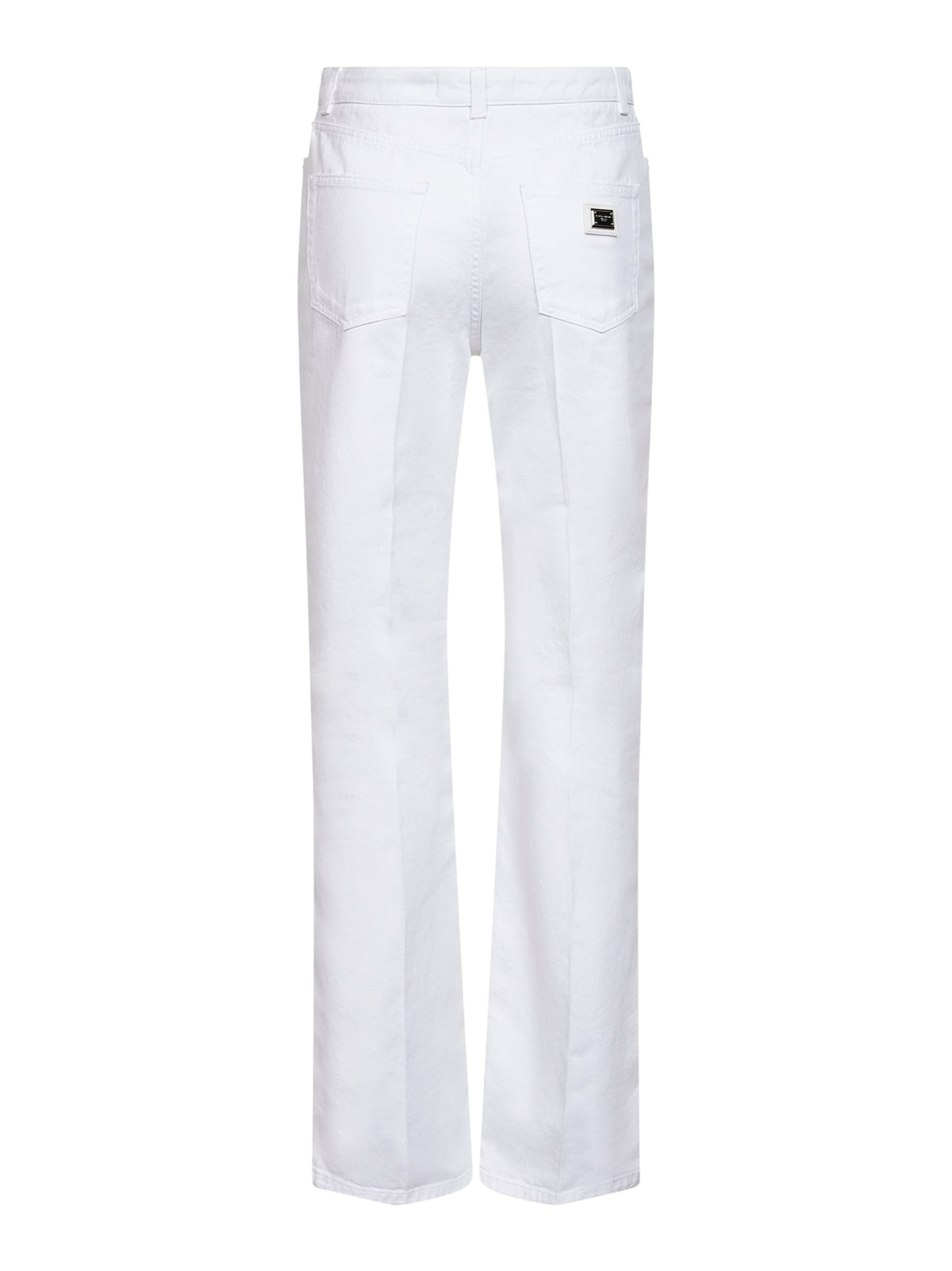 Dolce & Gabbana Women White Cotton Denim Flared Jeans