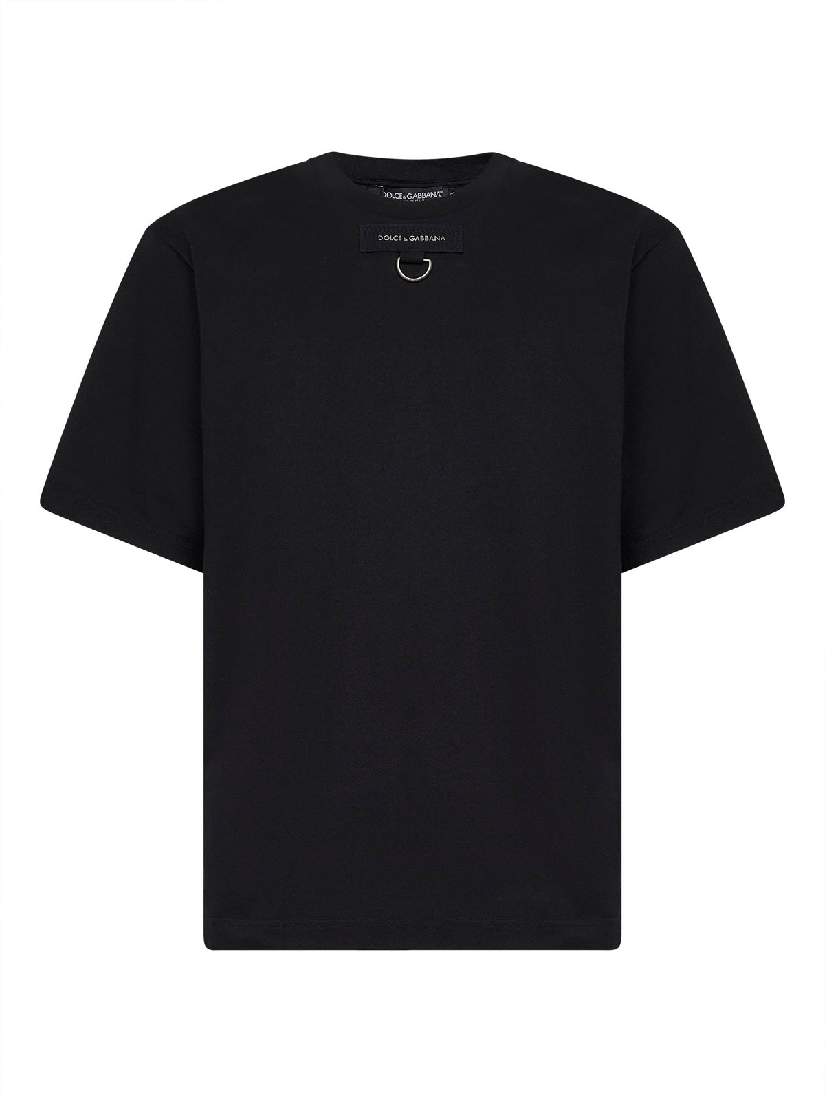 Dolce & Gabbana Men Black Jersey Logo T-Shirt