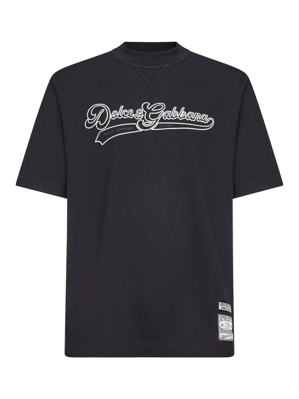 Dolce & Gabbana Men Black Cotton Jersey Logo T-Shirt