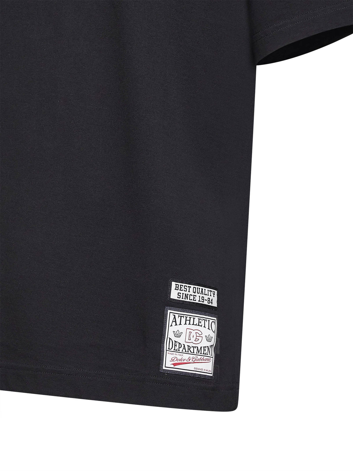 Dolce & Gabbana Men Black Cotton Jersey Logo T-Shirt