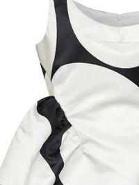 Dries Van Noten Women Black Duchess Oversized Ellipses-Print Peplum Top