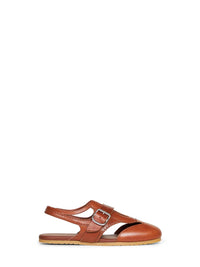 Dries Van Noten Women Burgundy Calf Leather Flat Spider-Like Sandals