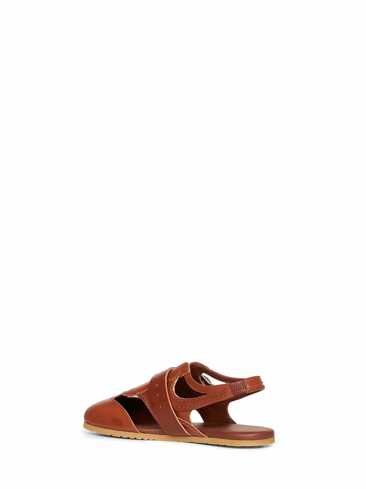 Dries Van Noten Women Burgundy Calf Leather Flat Spider-Like Sandals