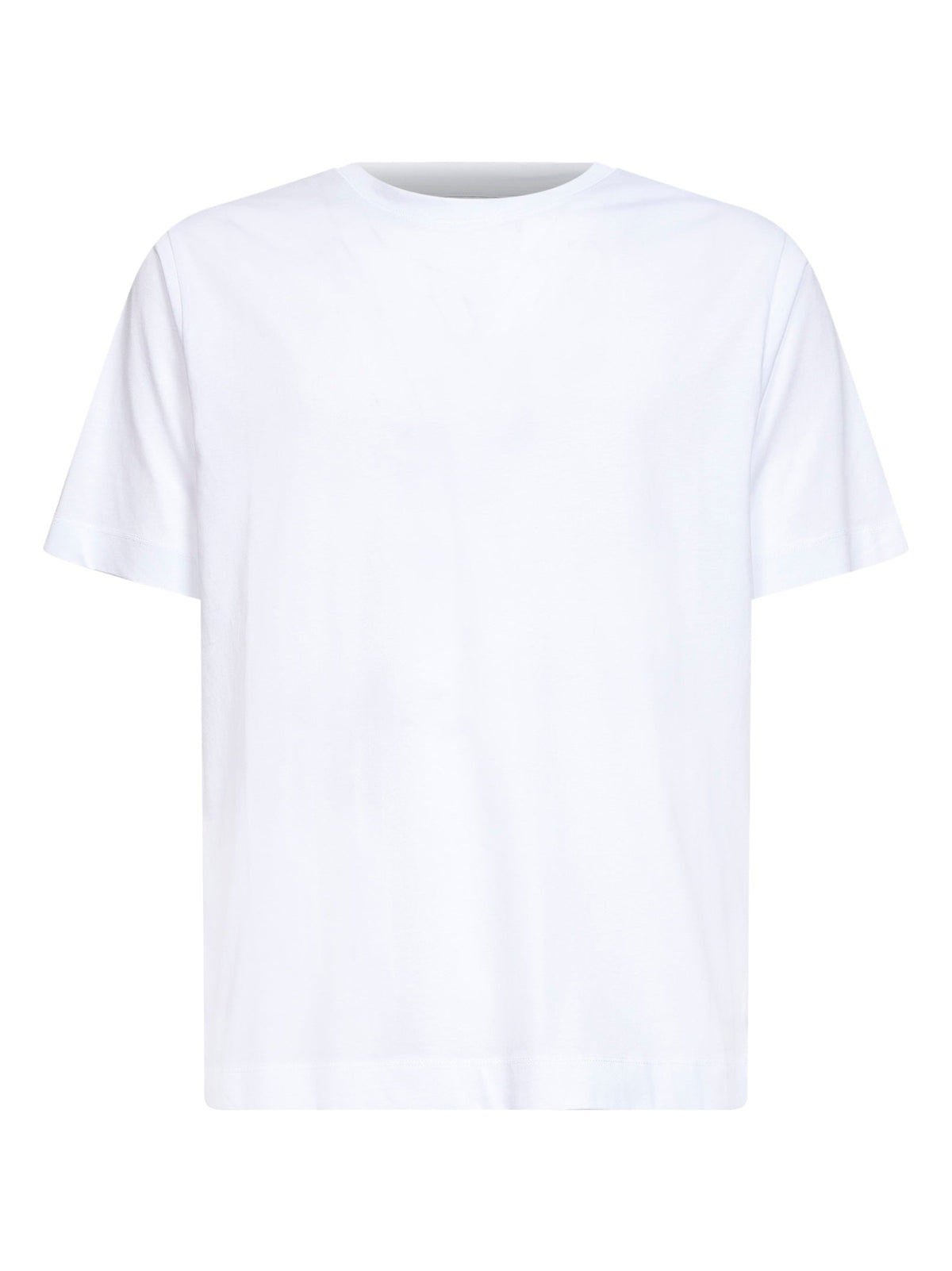 Dries Van Noten Men White Jersey Regular-Fit Crewneck T-Shirt