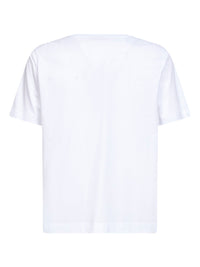 Dries Van Noten Men White Jersey Regular-Fit Crewneck T-Shirt