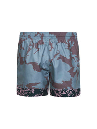 Dries Van Noten Men Petrol Printed Nylon Swim Shorts